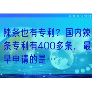 辣条也有专利？国内辣条专利有400多条，最早申请的是…